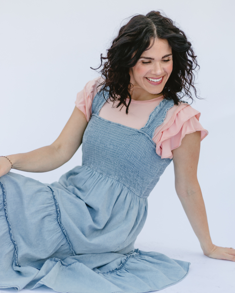 Ruffle Sleeve Halftee
