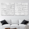 Split Sheet Music Canvas - 25th Anniversary Gift