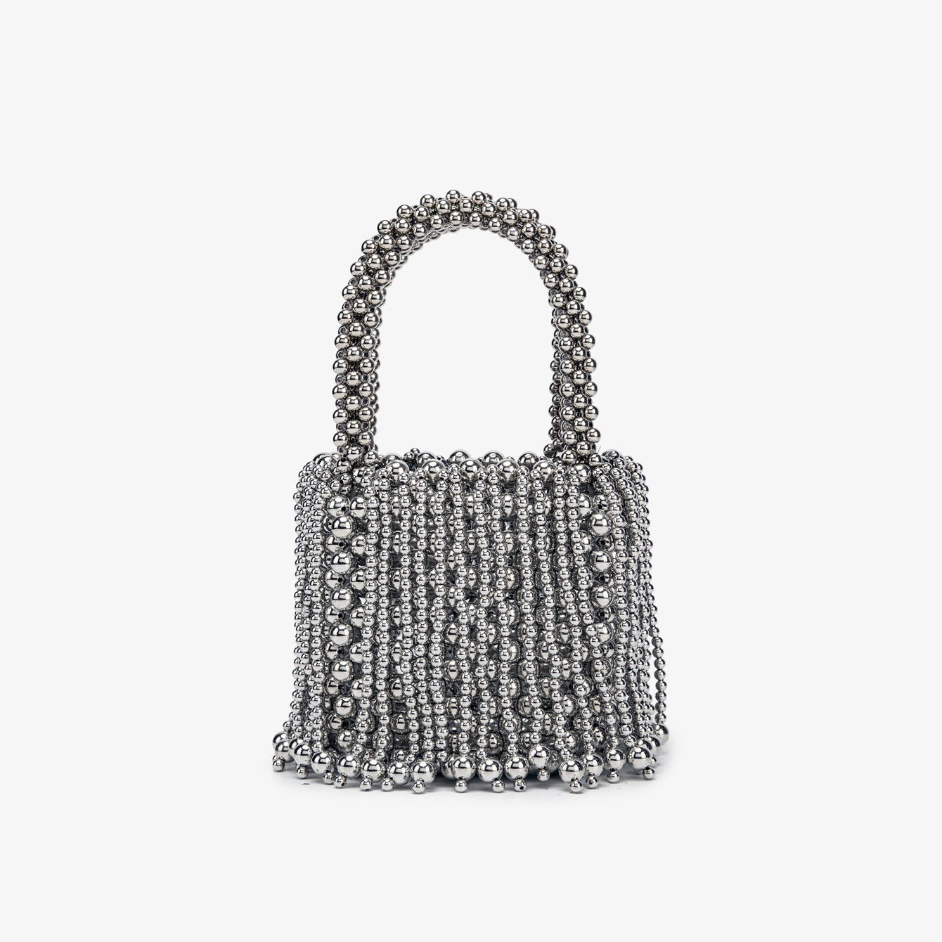 New Dual-color Amber Acrylic Cat-eye Bead Pure Hand-braided Bag
