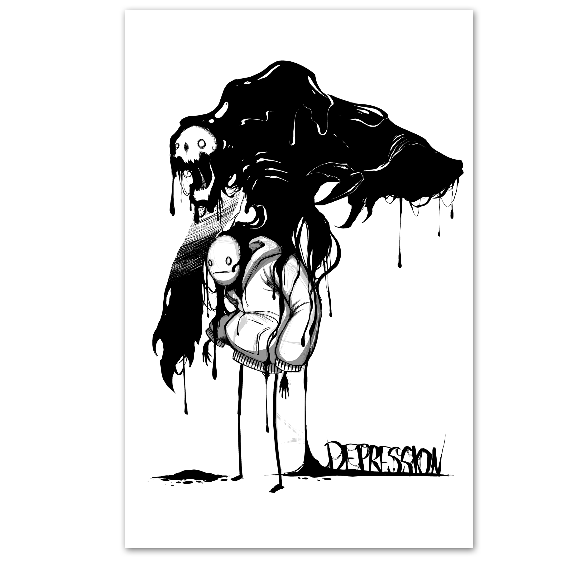 Depression Oil Print