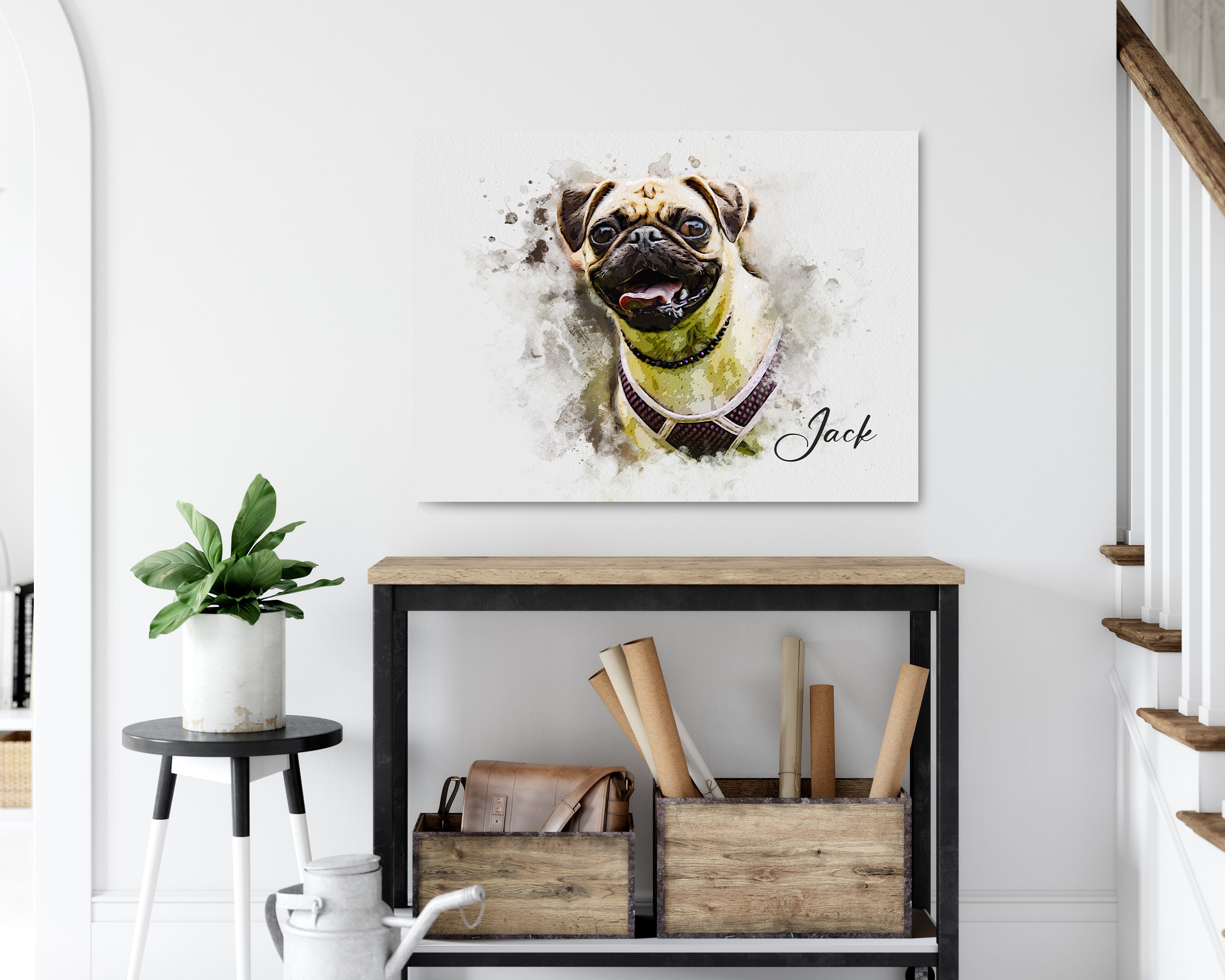 Watercolor Pet Portrait from Photo