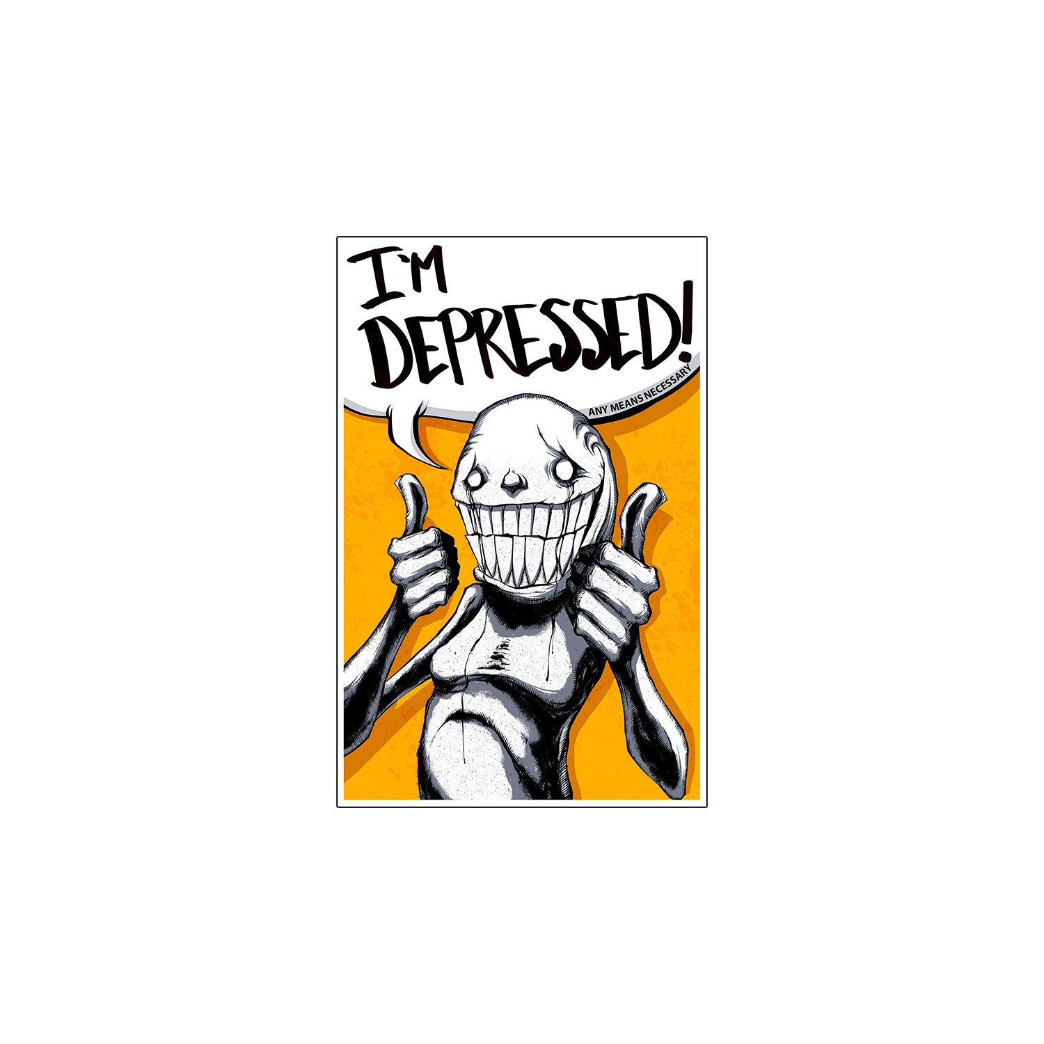 I'm Depressed Sticker