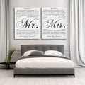 Mr. And Mrs. 2 Piece Canvas Second Anniversary Gift
