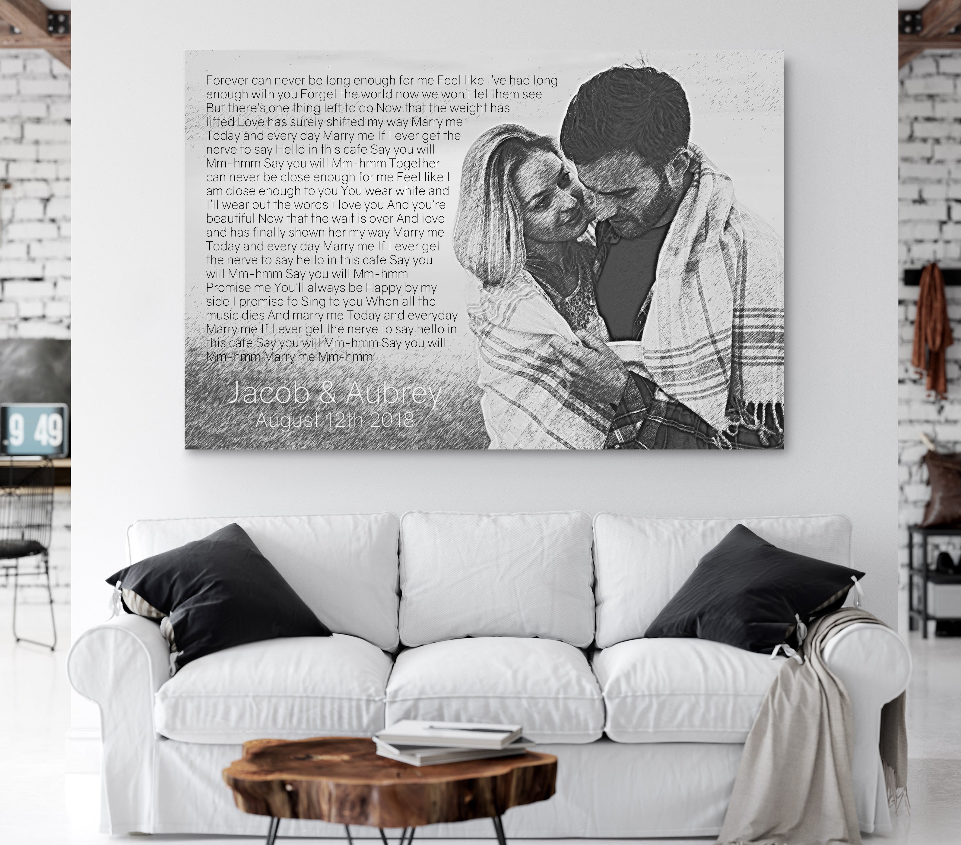 Photo To Pencil Sketch - With Lyrics Or Vows
