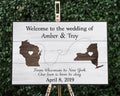 Rustic Sates Wedding Welcome Sign