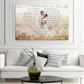 Wedding Vows On Canvas - Heart Shaped Vows