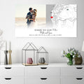 Personalized Wedding Location Map gift