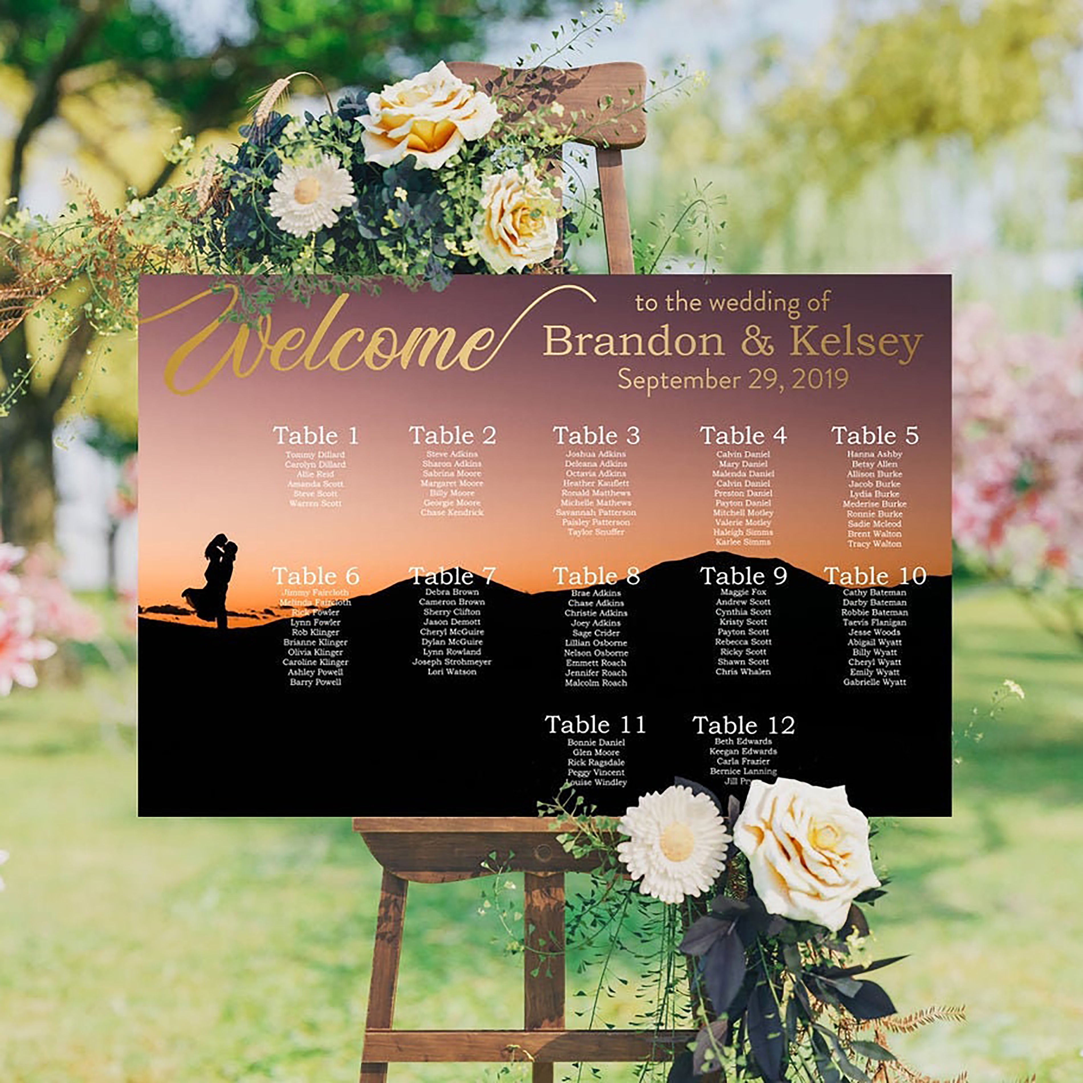 Photo Wedding Seating Chart