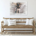 Personalized Dog Memorial Canvas with Paw Print