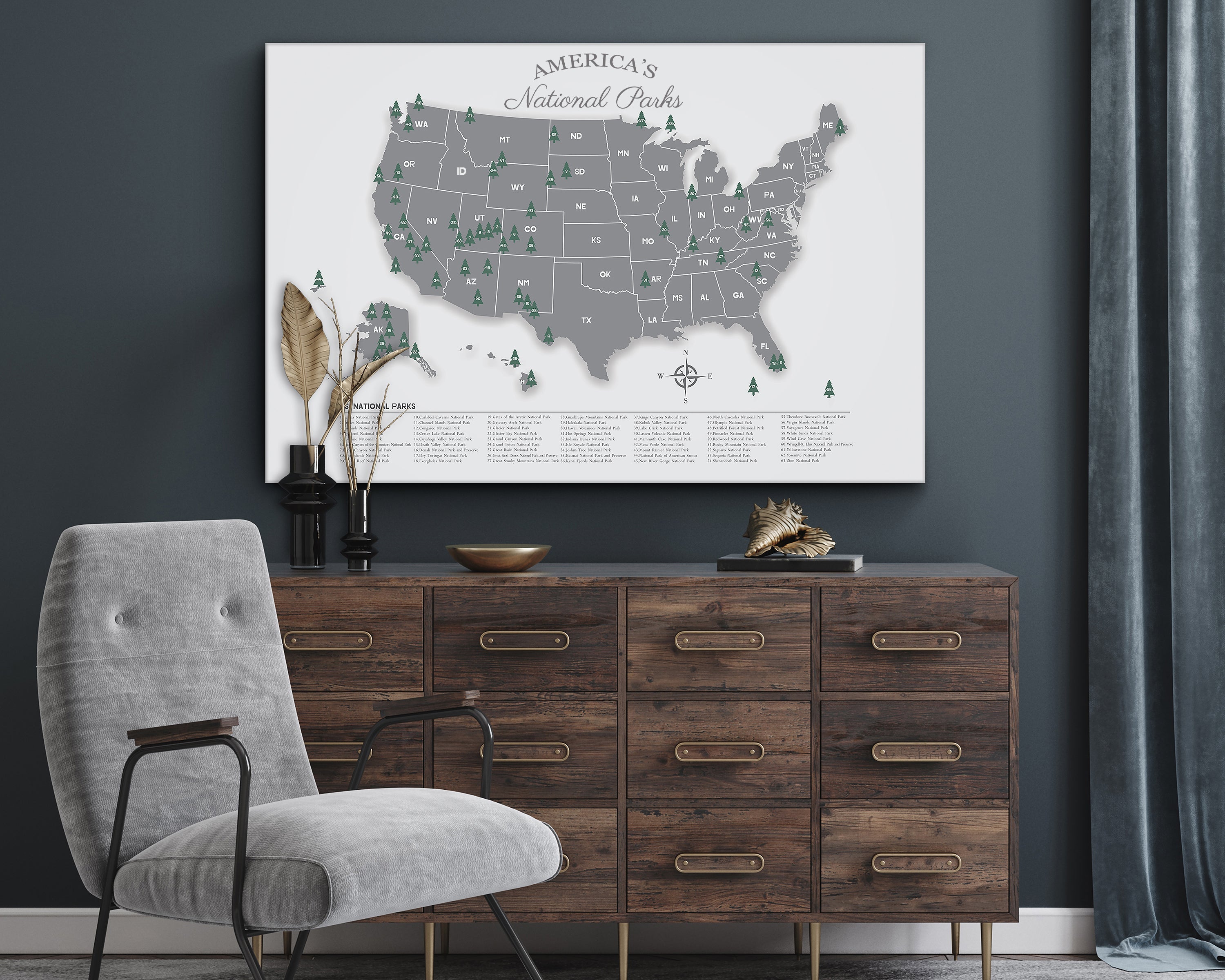 US National Parks Map
