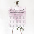 Pink Watercolor Wedding Seating Chart